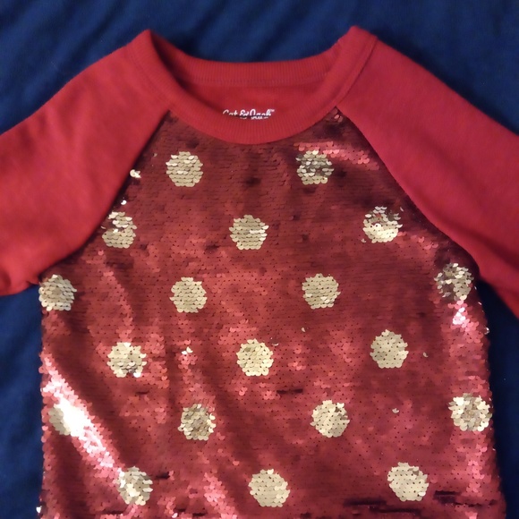 Cat & Jack Other - Girls Sequins Spots XS (4/5) Red Sweater